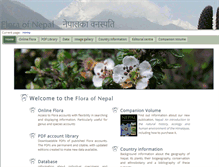 Tablet Screenshot of floraofnepal.org